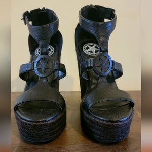 Black Platform Sandals